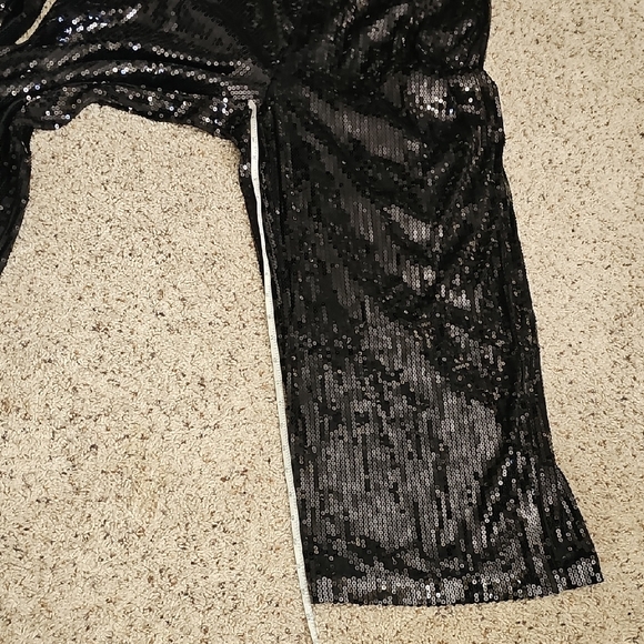Micheal Kors sz 10 bkack sequin jumpsuit - Picture 14 of 14